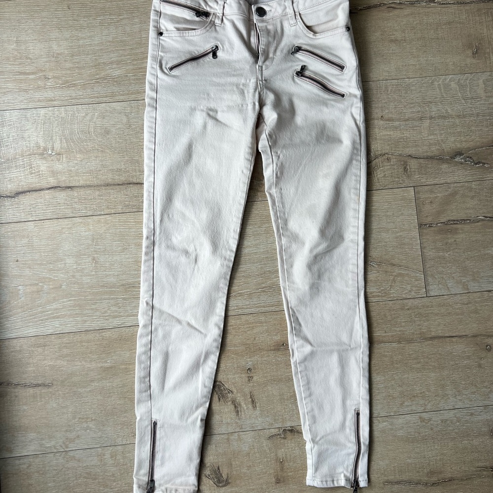 ZARA Cream Skinny Jeans - Picture 4 of 7